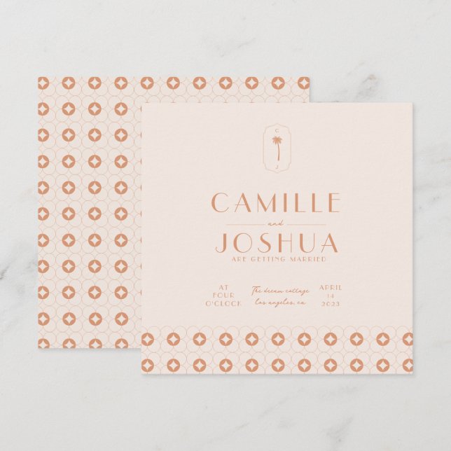 Palm spring retrobröllop (Fram/baksida)