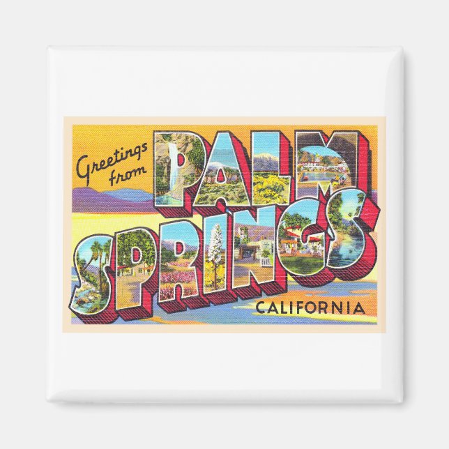 Palm Springs California CA Large Letter Postcard Magnet (Framsidan)