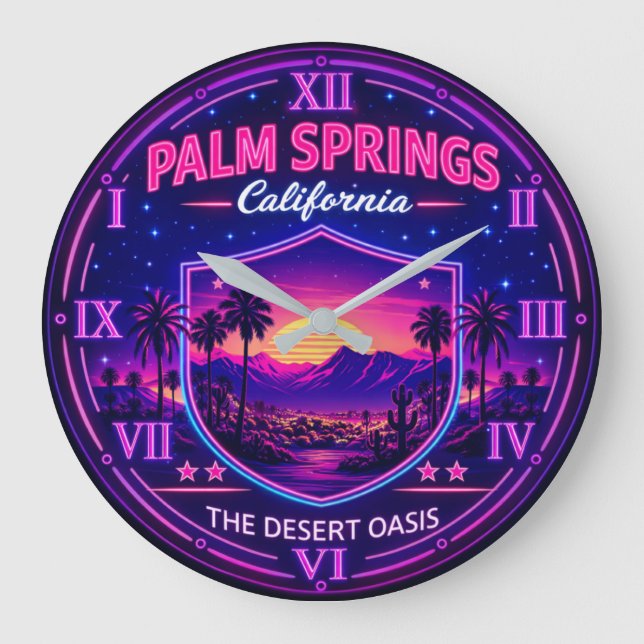 Palm Springs California Stor Klocka (Framsida)