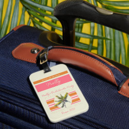 Palm Springs före ringen – Retro möhippa Bagagebricka