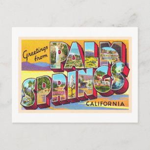 Palm Springs Kalifornien CA stort brevkort Vykort