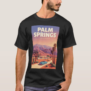 Palm Springs Kalifornien Illustration Resa Konst T Shirt