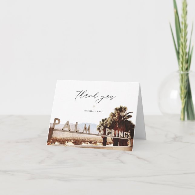 PALM SPRINGS Kalifornien skylineskylt destination Tack Kort (Framsida)