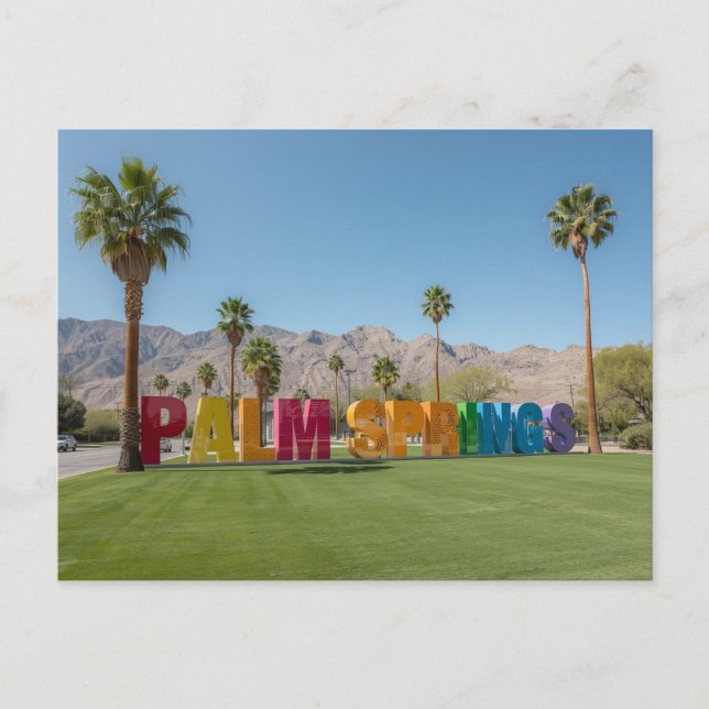 Palm springs kalifornien vykort (Framsida)
