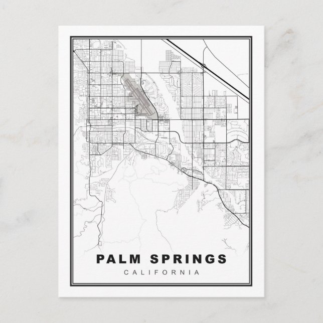 Palm Springs Karta Helg Vykort (Framsida)