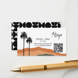 Palm Springs Moderna Rsvp-bifogad kort tan/oliv