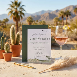 Palm Springs möhippa inbjudan Bach Weekend 