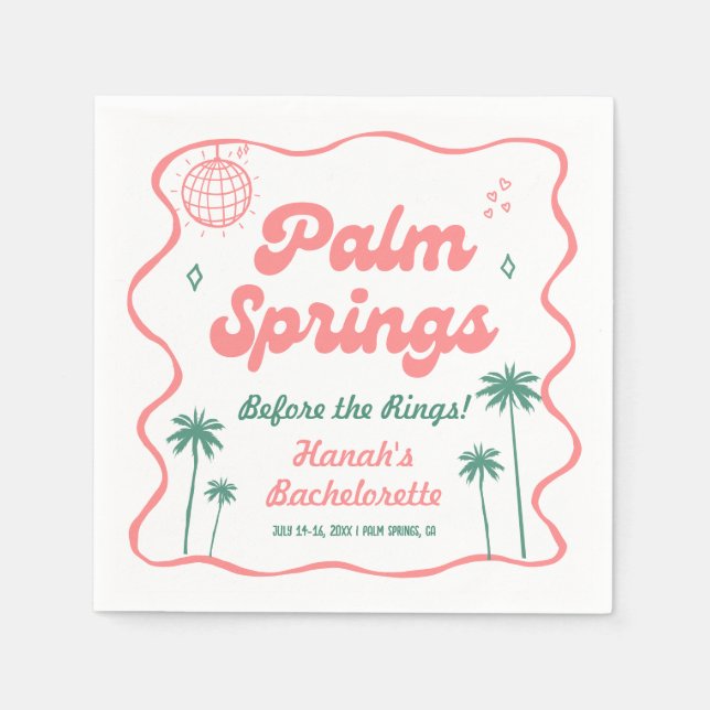 Palm Springs Möhippa Pappersservett (Framsidan)