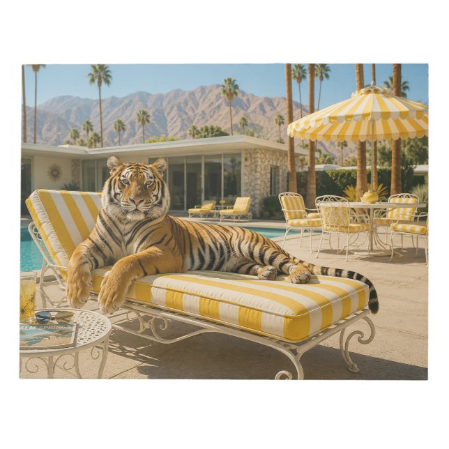 Palm Springs Pool Tiger Anteckningsblock (Framsida)