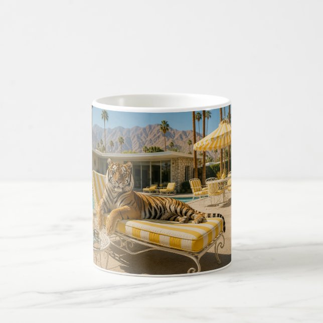 Palm Springs Pool Tiger Kaffemugg (Center)