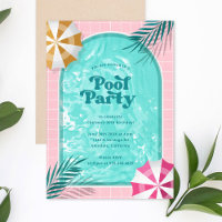 Palm Springs Sommarpoolparty Rosa Födelsedag