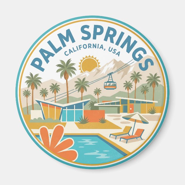 Palm Springs USA Magnet (Framsidan)
