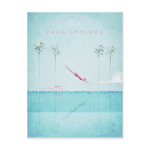Palm Springs Vintage Resemål Poster - Konst Kort