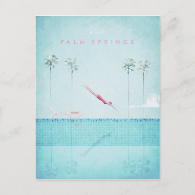 Palm Springs Vintage Resemål Poster - Konst Kort (Framsida)