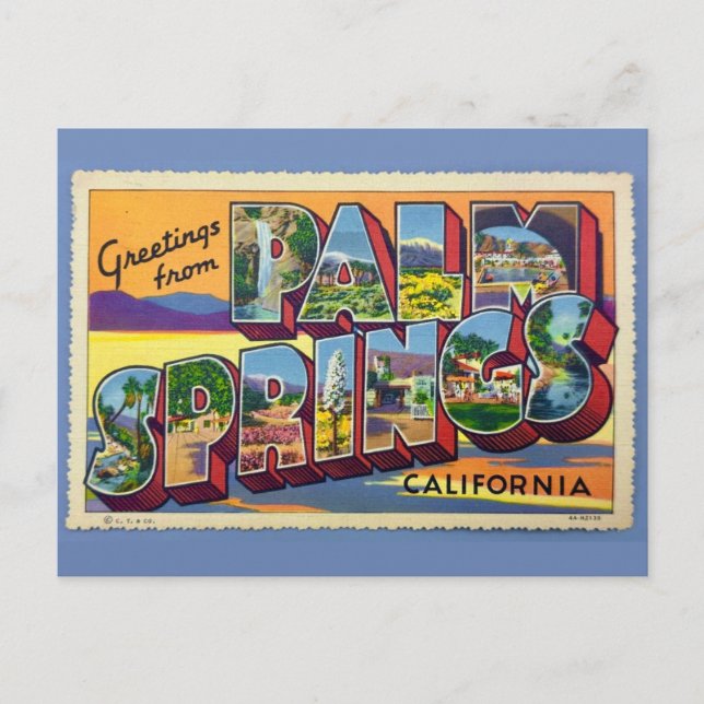 Palm Springs Vintage vykort (Framsida)