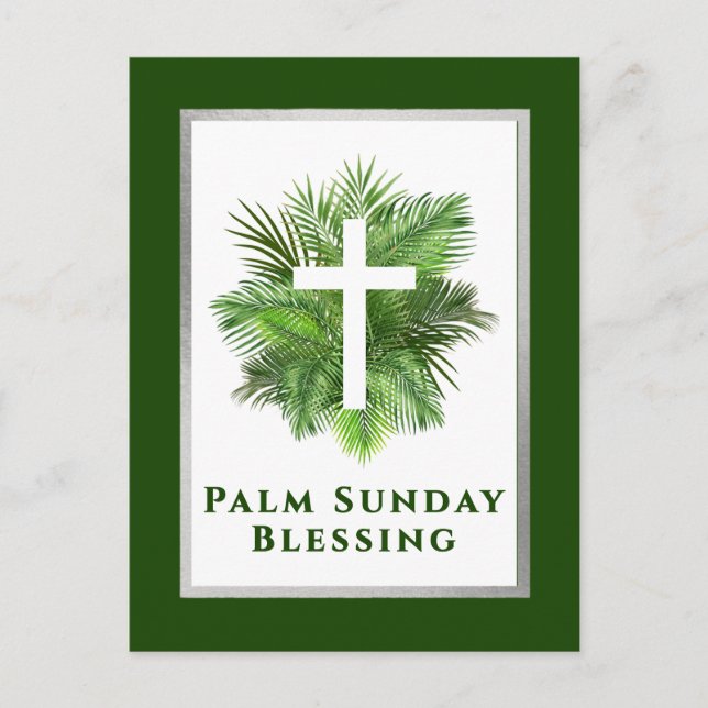 Palm Sunday Blessing Holy Week Helg Vykort (Framsida)