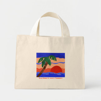 Palm Sunset Handväska Mini Tygkasse