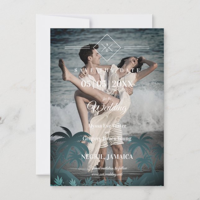 Palm Tree Beach Personalized Photo Engagement (Framsida)