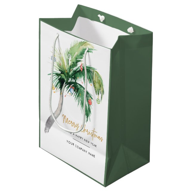Palm Tree Business Logotyp Jul Holiday (Framsidan Vinklad)