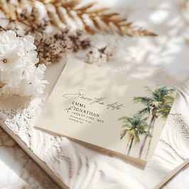 Palm Tree Destination Elegant Coastal Wedding Spara Datumet