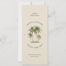 Palm Tree Destination Elegant Coastal Wedding Spara Datumet