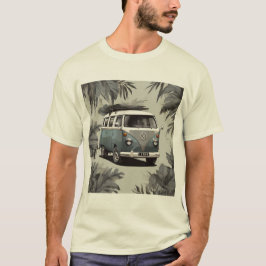 "Palm Tree Kombi Shirt - Coastal Vintage Van Lover T