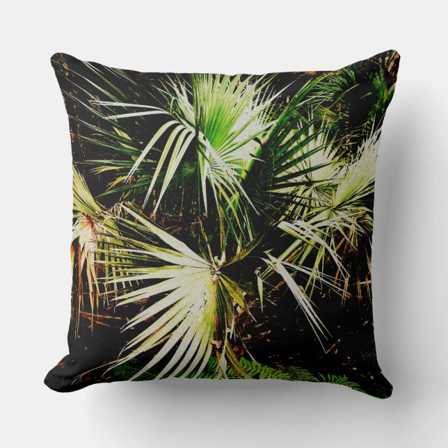 Palm Tree leaves pattern chic tropical Kudde (Framsida)