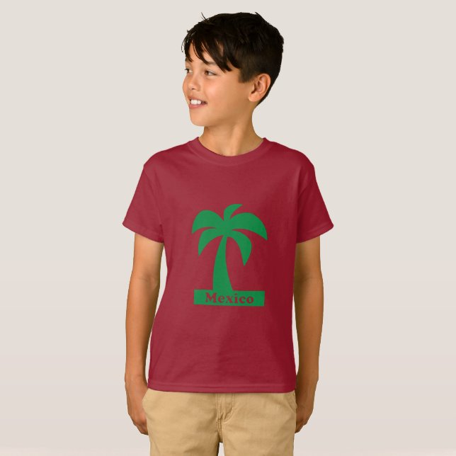 Palm Tree (Mexiko Semester) - Barn Basic T-Shirt (Hel framsida)