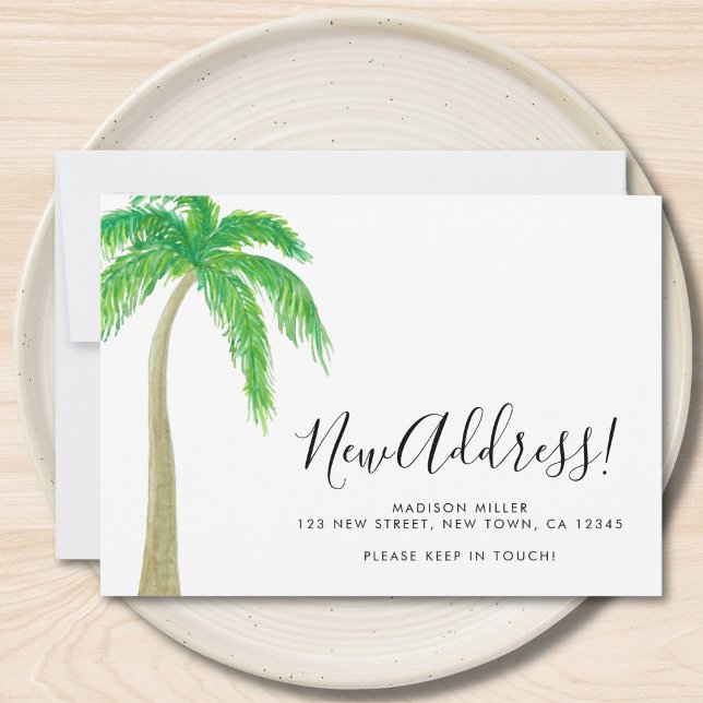 Palm Tree New Address Moving  Meddelande (Skapare uppladdad)