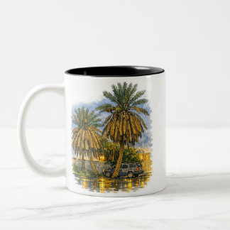 Palm tree Två-Tonad mugg