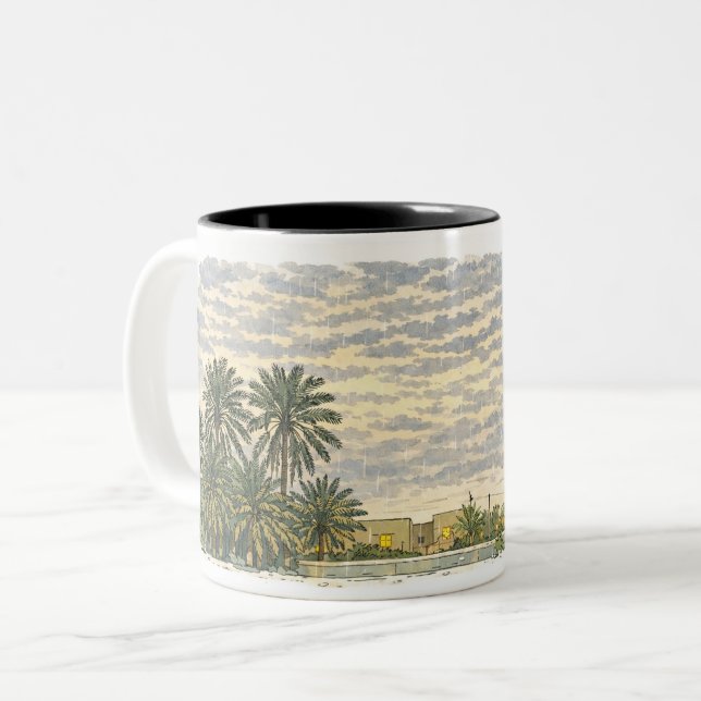Palm tree Två-Tonad mugg (Framsida vänster)