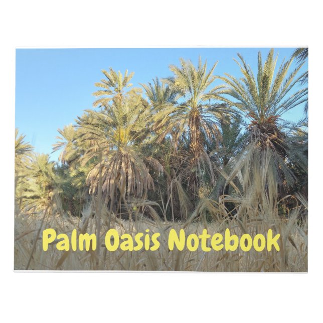 Palm trees oasis notebook anteckningsblock (Framsida)