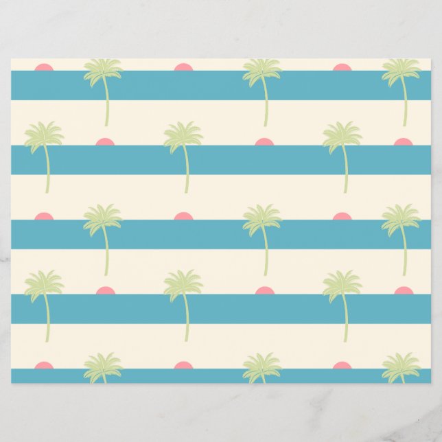 palm trees scrapbooking paper reklamblad (Framsidan)