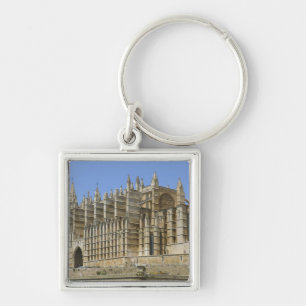 Palma Cathedral Fyrkantig Silverfärgad Nyckelring