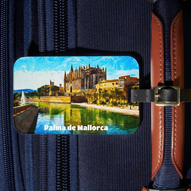 Palma de Mallorca Baleares Oil Paint Bagagebricka (Framsida Insitu 4)