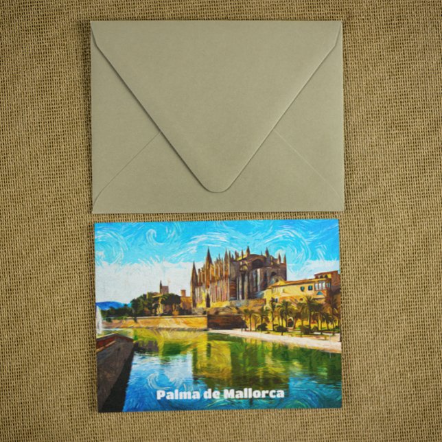 Palma de Mallorca Baleares Oil Paint Vykort (palma de mallorca oil paint postcard)