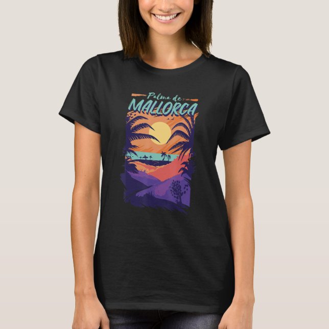 Palma de Mallorca  Palma de Mallorca Spain Beach T Shirt (Framsida)