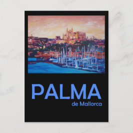 Palma de Mallorca Retro Travel Poster Vykort