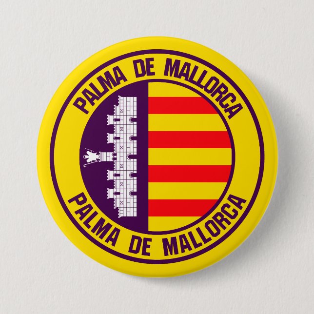 Palma de Mallorca Round Emblem Knapp (Framsida)