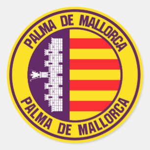 Palma de Mallorca rundaEmblem Runt Klistermärke