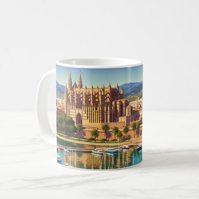 Palma de Mallorca Spain Travel Kaffemugg (Framsida vänster)