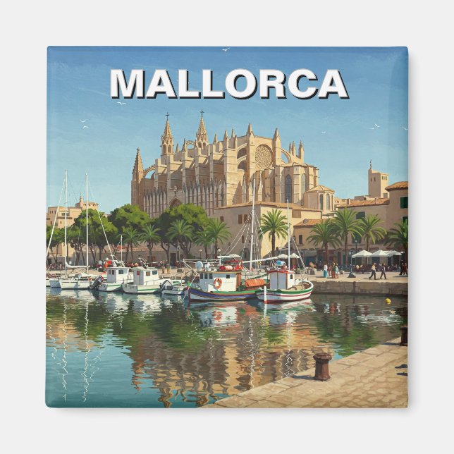 Palma de Mallorca Spain Travel Magnet (Framsidan)