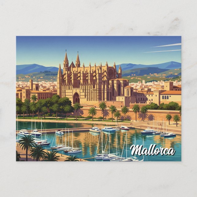 Palma de Mallorca Spain Travel Vykort (Framsida)