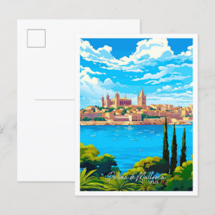 Palma de Mallorca Spanien Art vintage resor Vykort