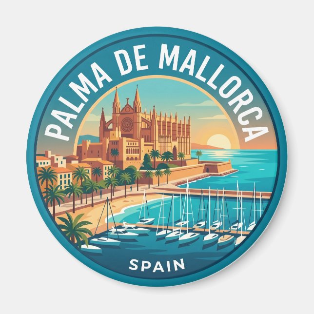 Palma de Mallorca Spanien Magnet (Framsidan)