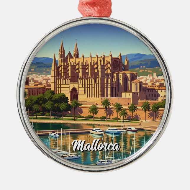 Palma de Mallorca Spanien Resa Julgransprydnad Metall (Framsidan)