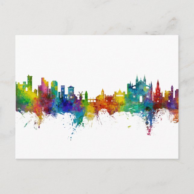 Palma de Mallorca Spanien Skyline Vykort (Framsida)