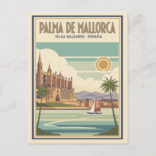 Palma de Mallorca Spanien Vykort (Framsida)