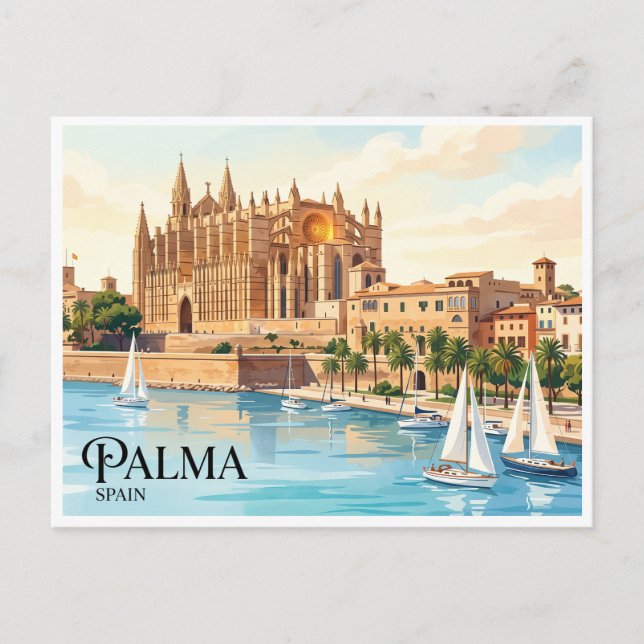 Palma de Mallorca Spanien Vykort (Framsida)