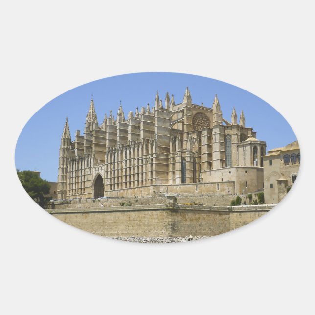 Palma domkyrka ovalt klistermärke (Framsida)